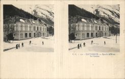 Carte Stereoscopique - Cauterets - Sports d Hiver -Le Casino - CPA 