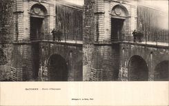 Carte Stereoscopique - Bayonne - Porte d Espagne - CPA 