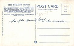 CPA The Stevens Hotel Michigan Boulevard Street To street Chicago