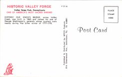 CPA HIstoric Valley Fordge Valley Forges Park Pennsylvania