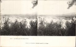 Carte Stereoscopique - Pau - Le Gave pris du Grand Parc - CPA 