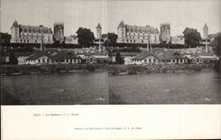 Carte Stereoscopique - Pau - Le Chateau et le Gave - CPA 