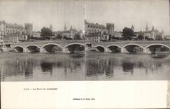 Carte Stereoscopique - Pau - Le Pont de Jurancon - CPA 