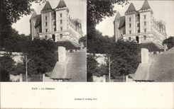 Carte Stereoscopique - Pau - Le Chateau - CPA 