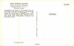 CPA The Dodge House Twenty E Sreet Washington