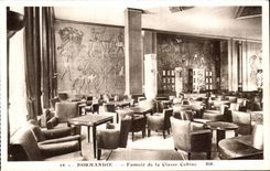 CPA Boat Normandy Smoking-room of the Class Cabin Steamer