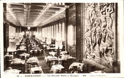 CPA Bateau Normandie La Grande Salle a Manger Paquebot 
