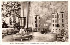 CPA Normandy Boat a corner of the Large Living room Steamer