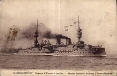 CPA Bateau Jaureguibery Cuirasse squadron has turrets