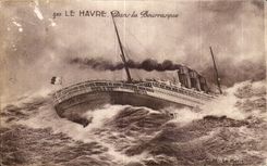 CPA Boat Le Havre In the Gust of wind Steamer