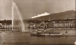 CPA Bateau Geneve Rade et Mont Blanc