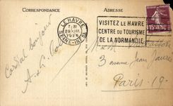 CPA Boat Transatlantic Le Havre Paris Steamer