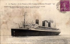 CPA Boat the Steamer of the Transatlantic general Company