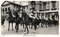 CPA Greetings From London Household cavalry Horse Horse