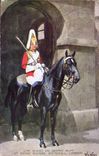 CPA Life Guard One Sentry Duty At Horse Guards London Militaria Horse Horse