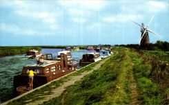 CPSM To rivet bore-hole At Stracey Arms Norfolk Broads
