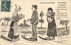 CPA Badinages Poitevins Au Village Le bijou Perdu Humour Illustrateur Lestin 