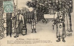 CPA At the Village Each one its turn Lestin Illustrator