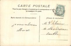 CPA Par dessus de Marche Illustrateur Paysans 