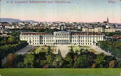 CPA k k Lustschlob Schonbrunn vom Gloriette aus Wien 