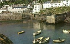 CPA Outer Harbor Polperro Poiperro has Picturesque fishing resart located by road