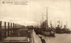 CPA Zeebrugge Minesweepers angiais English undermines sweepers Engelsche