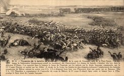 CPA Panorama of the battle of Waterloo To road of Genappe Napoleon