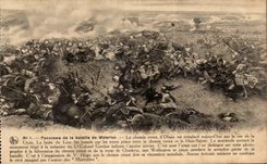 CPA Panorama of the battle of Waterloo the sunken lane Ohain is Napoleon