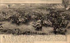 CPA Panorama of the battle of Waterloo Closes Hedge Napoleon Sainte