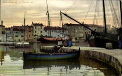 CPA Belgium port Boats