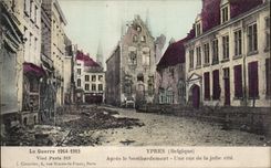 CPA Ypres After the bombardment a street of pretty quotes