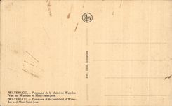 CPA Waterloo Panorama of the plain Mont Saint Jean