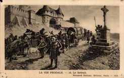 CPA La Vie Feodale Le Retrait