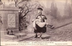 CPA Saint Tarcisius le Soldat emporte le corps du Martyr 