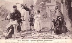 CPA Saint Tarcisius Tarcisius defend son precieux tresor 