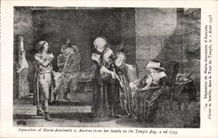 CPA Separation of Antoinette of Austrea from ber family en the Temple 1793