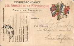 CPA Military Chart of Frankness Francheteau La Chapelle on indre