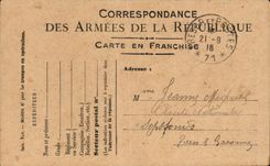 CPA Carte en Franchise Militaire Miguel Septfonds 