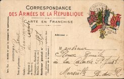 Military chart of Frankness Russet-red Marseille