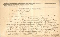 CPA Correspondence Of the Armies Of the Republic Chart Of Frankness