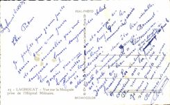 CPA Laghouat visto en la mezquita tomada de hospital militar de I