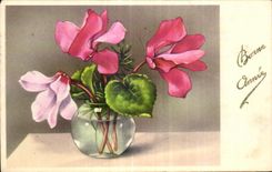 La fantasia de CPA florece Feliz Ano Nuevo