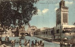 CPA Algeria Oran Mosque and Eglise St Louis