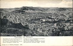 CPA Panorama von Stuttgart