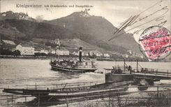 CPA Konigswinter put Drachenfels und Dampffahre Bateau
