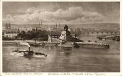 CPA Das deutsche Eck in Coblenz