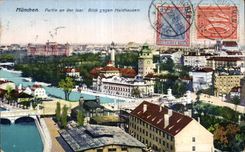 CPA Munchen Prtie year der Isar Blick gagen Haidhausen