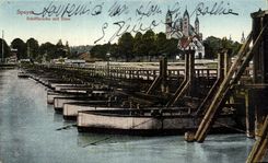 CPA Speyer Schiffbrucke mit Dom