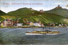 CPA Der Rhein Konigwinter put Drachenburg und Drachenfels