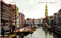 CPA Hamburg Fleet Left beim Hopfenmarkt